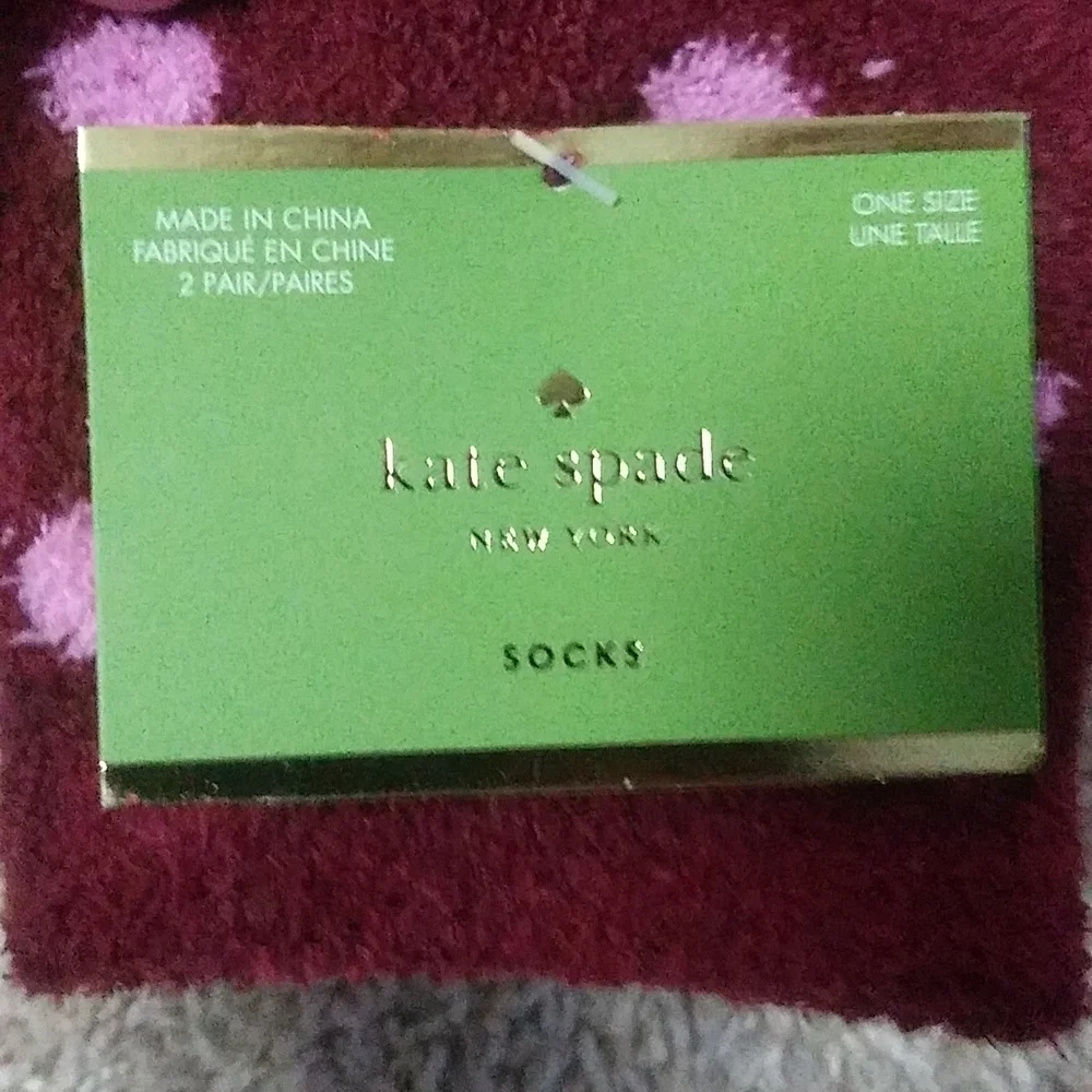 NWT Kate Spade FUZZY Socks
